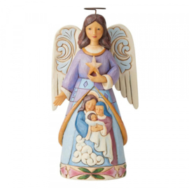 "Angel with Holy Family" H18cm Jim Shore 6004245 retired, uitverkocht