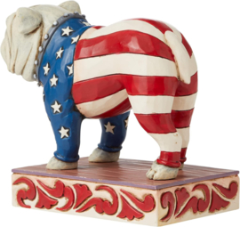 Patriotic Bulldog H9cm Jim Shore 6008788 , retired item from 2015