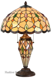 5182 * Tafellamp Tiffany H60cm Ø40cm Yellow Teardrops