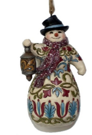 Victorian Snowman Ornament H11cm Jim Shore 6001433