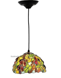 Y8286 95 * Hanglamp Snoerpendel met Tiffany kap Ø20cm Grapes