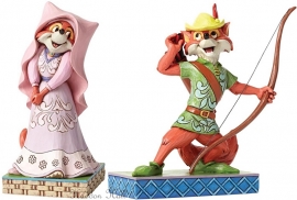 ROBIN HOOD & MAID MARIAN H16cm Set van 2 Jim Shore beelden retired *