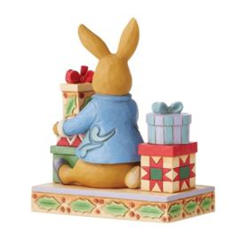 Peter Rabbit with Presents H8cm Jim Shore 6010689  retired, superaanbieding.