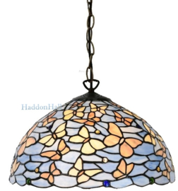 6344 Hanglamp Tiffany Ø40cm Cabagge Butterflies