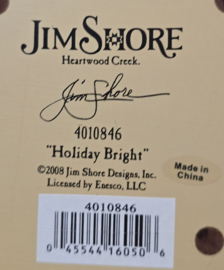 "Holiday Bright" Santa with lantern H 20 cm Jim Shore Kerstman uit  2008 retired