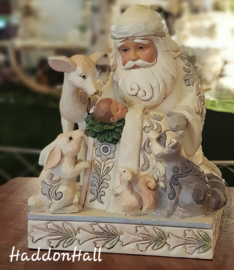 Woodland Santa with Baby Jesus   17 cm Jim Shore 4053687 retired , uitverkocht