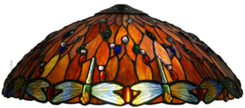 5466 * Hanglamp Tiffany Ø45 cm Red Glass Dragonfly