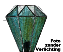 8114 *Tafellamp Tiffany Uplight H45cm Ø16cm Arata Green