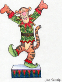 Tigger as Christmas Elf - H12,5cm -Jim Shore 6008983 retired *