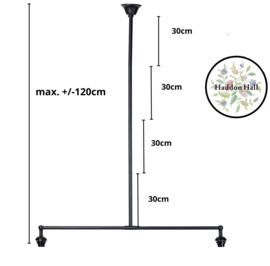 8262 Hanglamp Zwart B90cm met 2 Tiffany kappen Ø27cm Settle Down