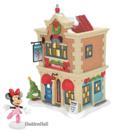 Minnie's Dance Studio H20cm & Minnie Figurine - Set van 2 - Disney Village by D56