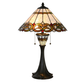 5392 Tafellamp Tiffany H60cm Verlichting in de voet Misai