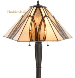 5913 * Vloerlamp Zwart H160cm met Tiffany kap Ø51cm The Way to Heaven