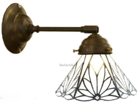 6191 246 * Wandlamp Bronskleur met Tiffany kap Ø20cm Star of Bethlehem