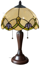5918 Tafellamp Tiffany H50cm Ø30cm Luna