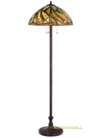 7892 * Vloerlamp Bruin H160cm met Tiffany kap Ø45cm Willow