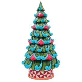 Tree Illuminated with Windmill Patterned Base H 27cm Jim Shore 6012905 , retired