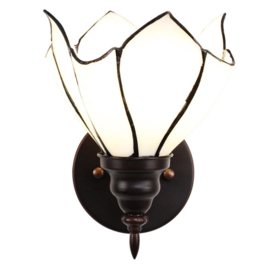 6187 * Wandlamp met Tiffany kap Ø17cm Lotus White