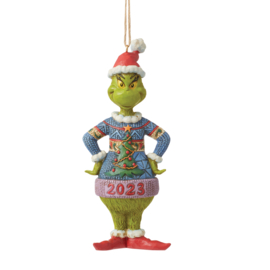 Grinch with ugly Sweater Hanging Ornament H13cm Jim Shore 6012707 retired