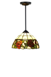 5786 Pendant Zwart met Tiffany kap Ø26cm Sussex