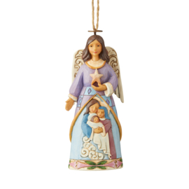 Angel with Holy Family Ornament H11cm Jim Shore 6004316 * Retired