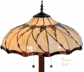 5345 9454 * Vloerlamp Tiffany Ø50cm Black Butterfly Ronde voet