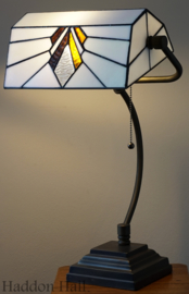 5900 *Bureaulamp Bankierslamp H50cm met Tiffany kap Astoria Brown