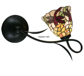 5940 Wandlamp B40cm met Tiffany kap Ø20cm Dragonfly Vermella laatste exemplaren