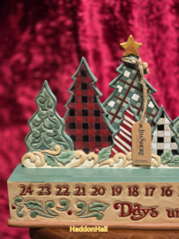 Highland Glen Countdown Calendar H20cm B42cm Jim Shore 6015450 * op voorraad