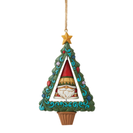 Set van 2 Hanging Ornaments - Gnome Rotating & Christmas Birds - Jim Shore retired *