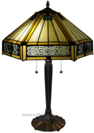YT29D * Tafellamp Tiffany H60cm Ø40cm Portum