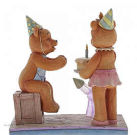 Make A Wish! - Button & Pinky Happy Birthday H12cm Jim Shore 6005124