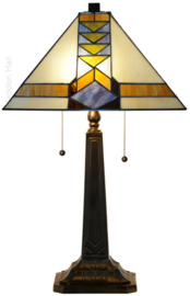 7855 Tafellamp Tiffany H60cm 37x37cm Pyramide
