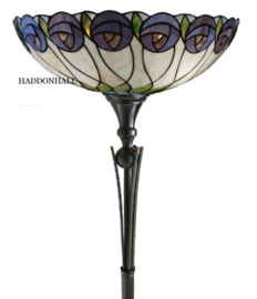 T049L Vloerlamp Dark Star H180cm met Tiffany kap Ø50cm Hutschinson