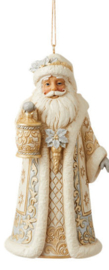 Holiday Lustre Santa with Lantern Ornament H10cm Jim Shore 6009399