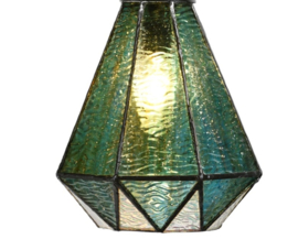 8114 Wandlamp Dubbele Spot met 2 Tiffany kappen Ø16cm Arata Green '
