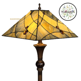 7989  Vloerlamp Staandelamp H164cm met Tiffany kap 44x44cm Sky Blue