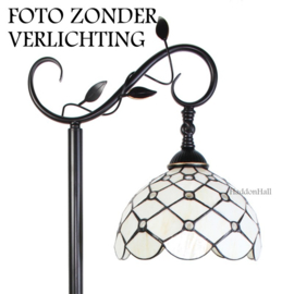 6244 * Vloerlamp H152cm met Tiffany kap Ø25cm Pearl