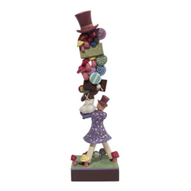 Willy Wonka & Characters Stacked Figurine H 31 cm + BASE COLOR Ø16cm Jim Shore 6013724
