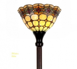 8828 * Vloerlamp H175cm met Tiffany kap Ø26cm Victoria