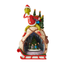 Grinch Lighted Rotator H29cm Jim Shore 6009699 retired , limited stock , laatste exemplaar