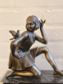 Art Deco Klok Ca1925 Frankrijk 3-delig