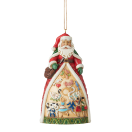 Santa Twelve Days of Christmas Ornament *H11cm Jim Shore 6011494
