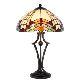 5961 * Tafellamp Tiffany H60cm Ø40cm Stricta