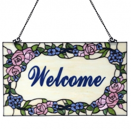 5644 Voorzetraam Tiffany 54x32cm "Welcome"