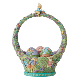 18th Annual Easter Basket H23,5cm Jim Shore 6010591 Paasmand laatste exemplaren, retired *