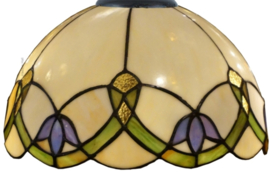 5918 Hanglamp Zwart B90cm met 2 Tiffany kappen Ø30cm Luna