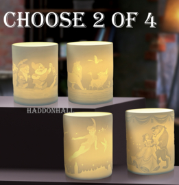 Tea Light Holder - Set van 2 - Kies 2 van 4-  H12cm Disney Enchanting 