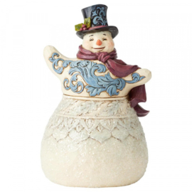 Victorian Snowman H15cm "Frosty Formailty" Jim Shore 6004184 retired , laatste exemplaar *