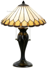 5988 * Tafellamp Bruin met  Tiffany kap Ø40cm Klasika